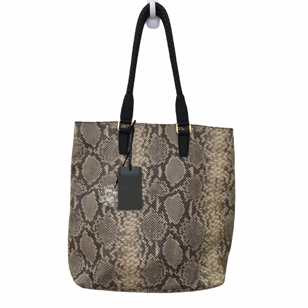 Margot Snakeskin Leather Tote Shoulder Bag